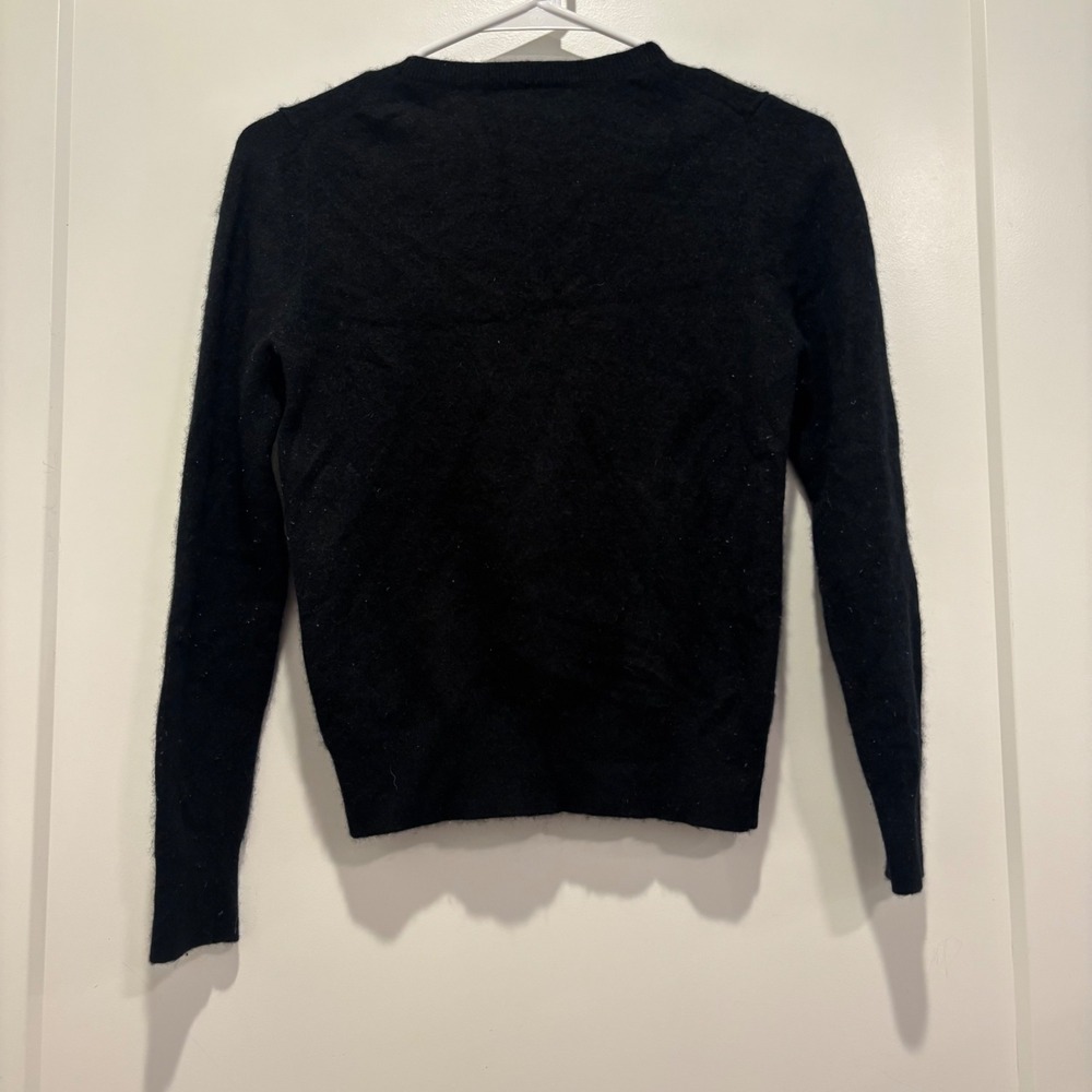 Quince Black Crewneck Long Sleeve Knit Sweater Womens XS - Picture 4 of 7